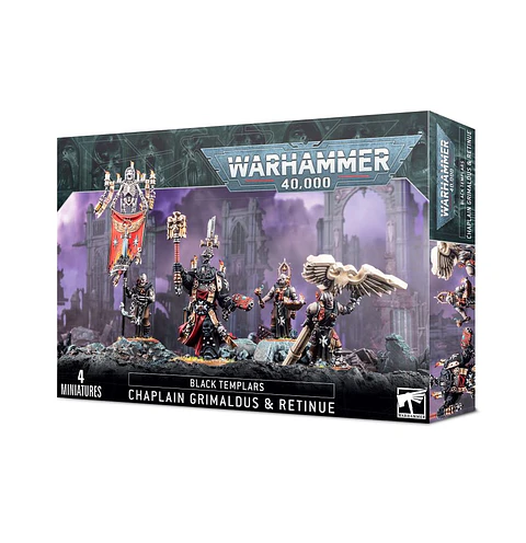 Black Templars: Chaplain Grimaldus & Retinue - Capellán Grimaldus y Séquito