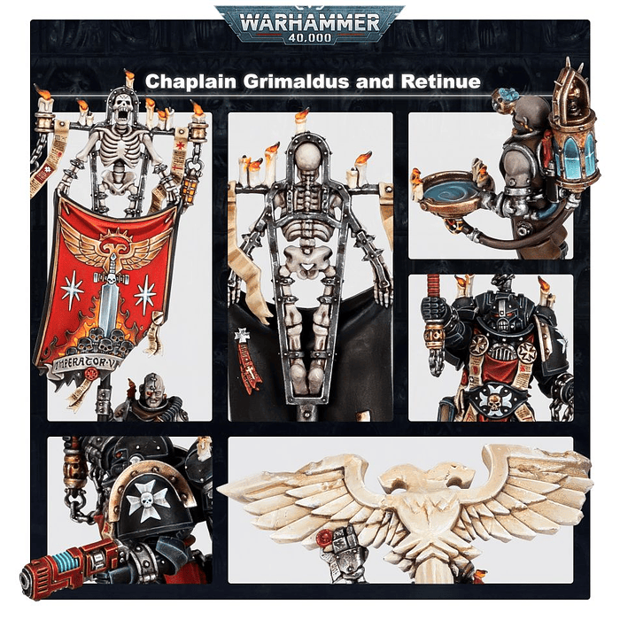 Black Templars: Chaplain Grimaldus & Retinue - Capellán Grimaldus y Séquito 2