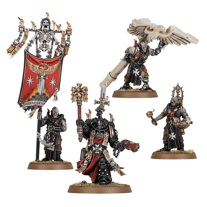 Black Templars: Chaplain Grimaldus & Retinue - Capellán Grimaldus y Séquito 3