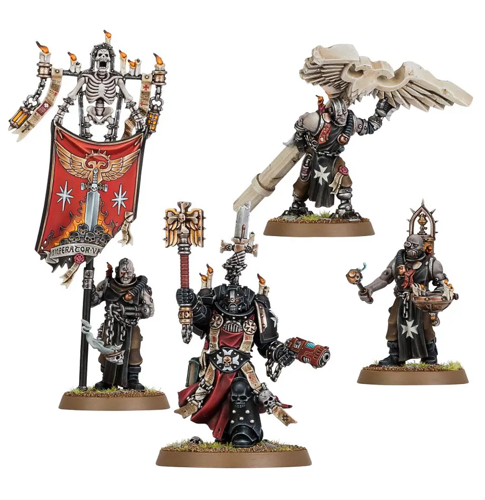 Black Templars: Chaplain Grimaldus & Retinue - Capellán Grimaldus y Séquito 3
