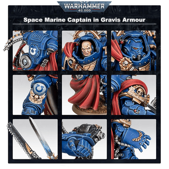 Space Marines: Captain in Gravis Armour - Capitán en Armadura Gravis 