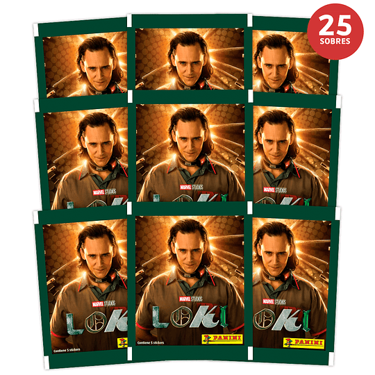 25 sobres Álbum Loki 