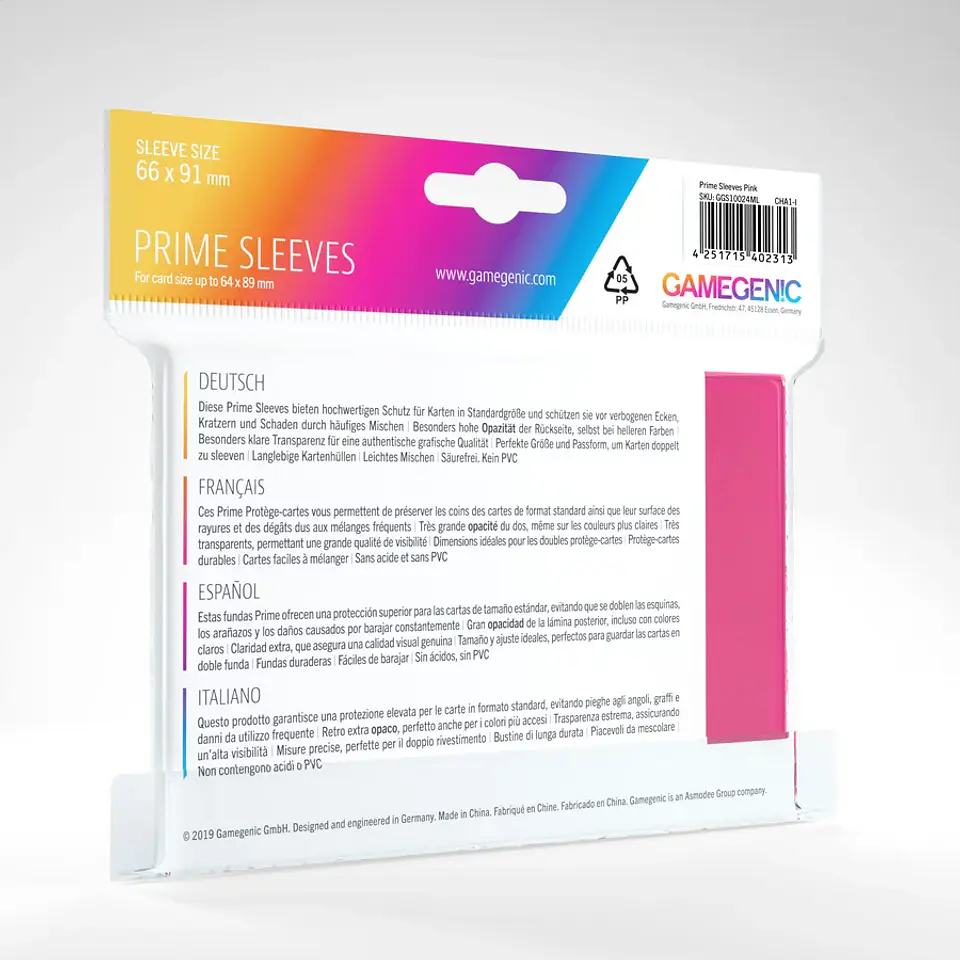 Protectores Gamegenic - Prime Rosado (x100) 2