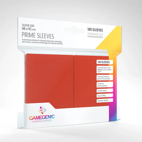 Protectores Gamegenic - Prime Rojo (x100)