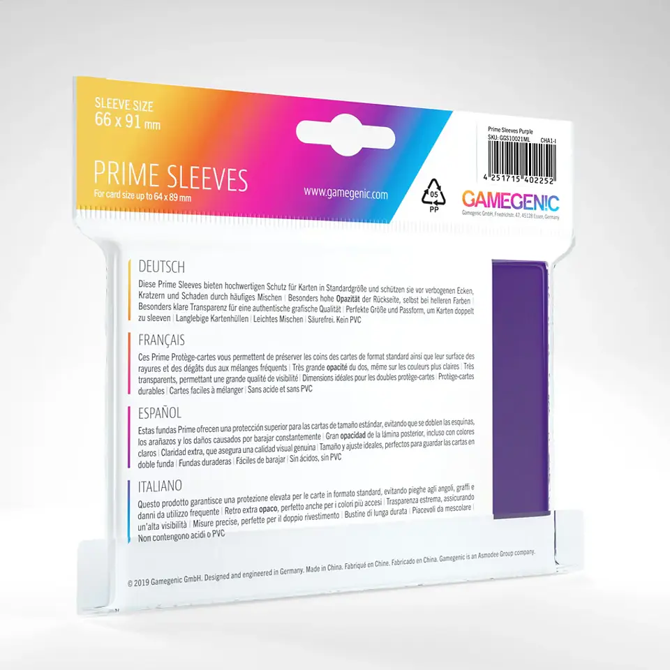 Protectores Gamegenic - Prime Purpura (x100) 2