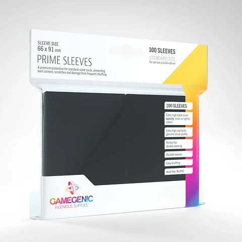 Protectores Gamegenic - Prime Negro (x100)