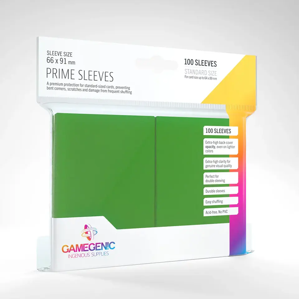 Protectores Gamegenic - Prime Verde (x100) 1