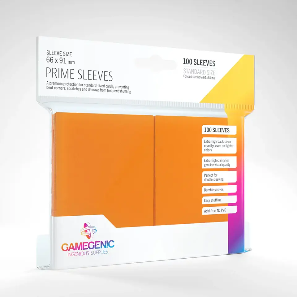 Protectores Gamegenic - Prime Naranjo (x100) 1