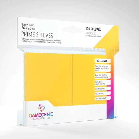 Protectores Gamegenic - Prime Amarillo (x100)