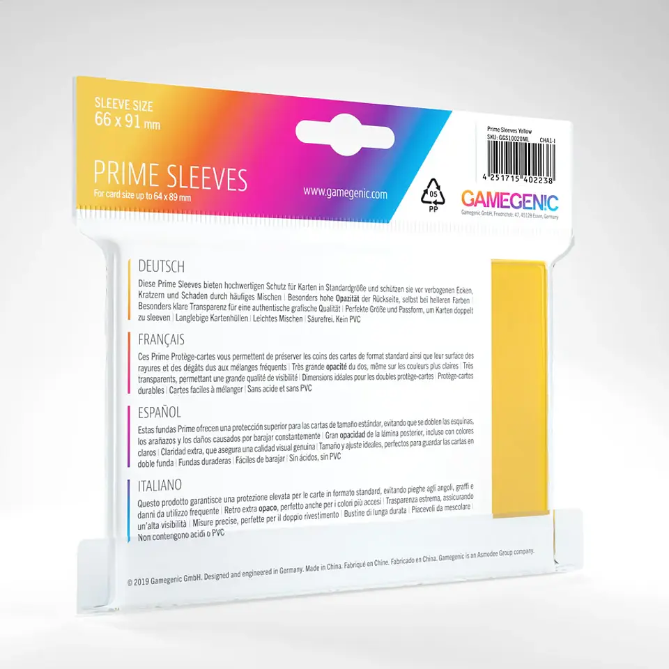 Protectores Gamegenic - Prime Amarillo (x100) 2