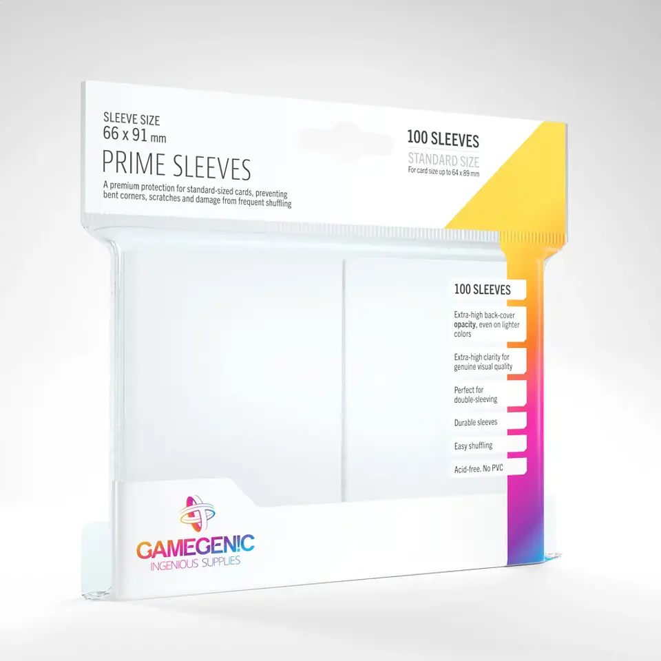 Protectores Gamegenic - Prime Blanco (x100) 1