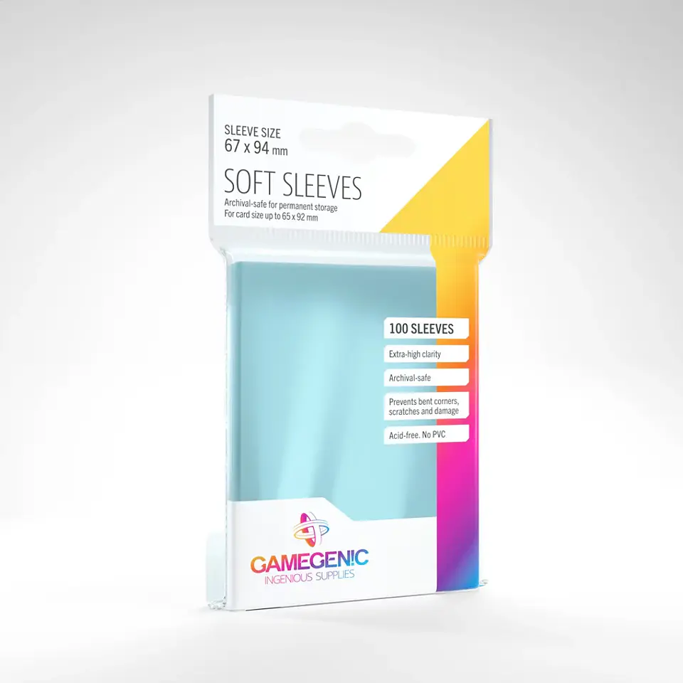 Protectores Gamegenic Soft - Transparente 67X94mm (x100) 1