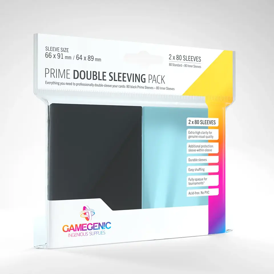 Protectores Gamegenic - Double Sleeving Pack Clear (x80) 1