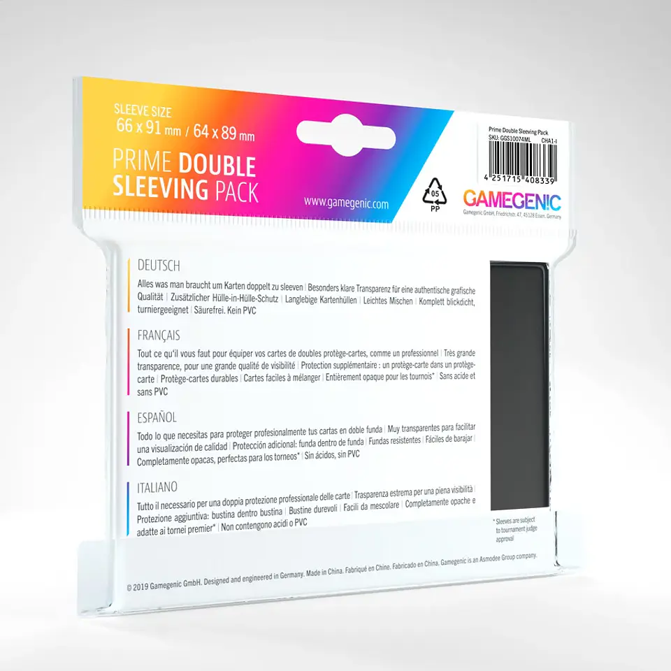Protectores Gamegenic - Double Sleeving Pack Clear (x80) 2
