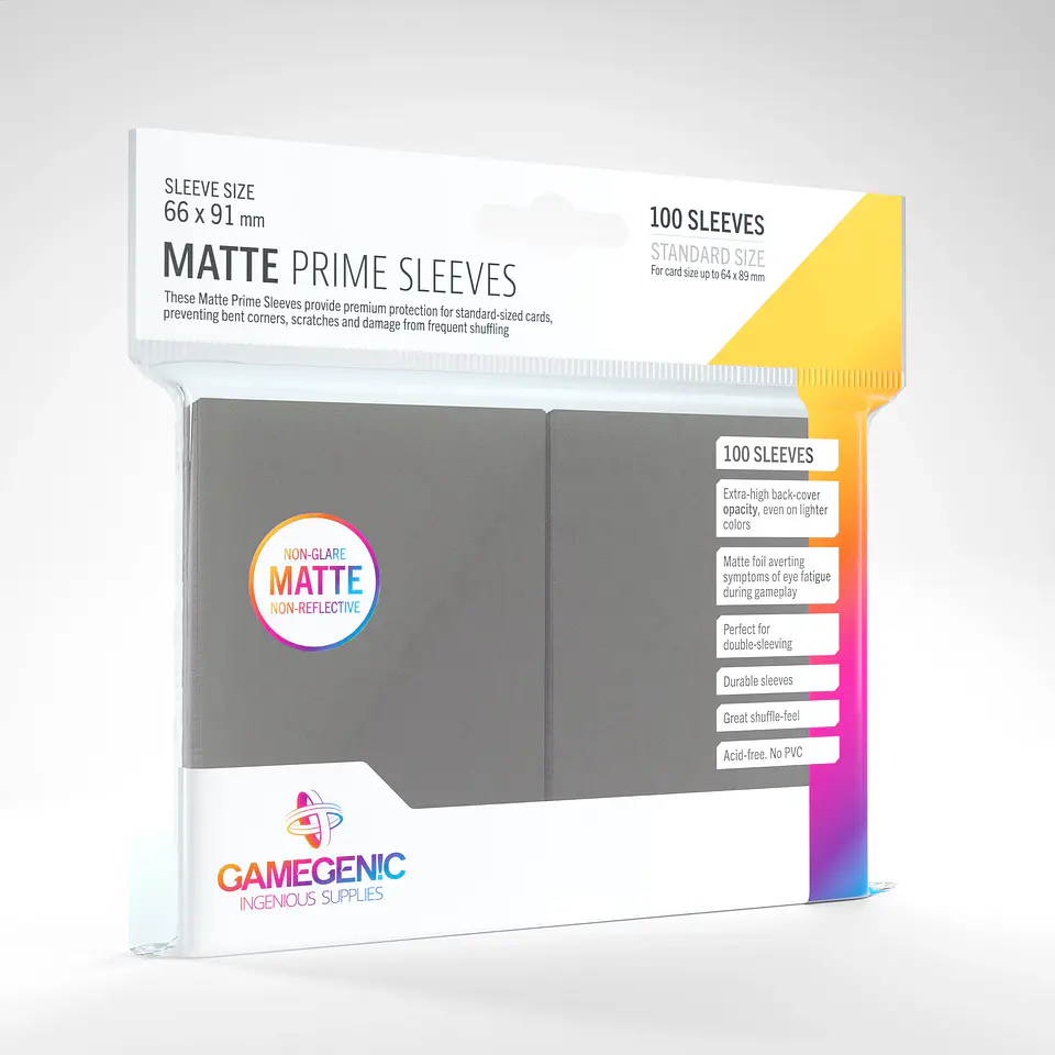 Protectores Gamegenic - Matte Prime Non-Glare Gris (x100) 1
