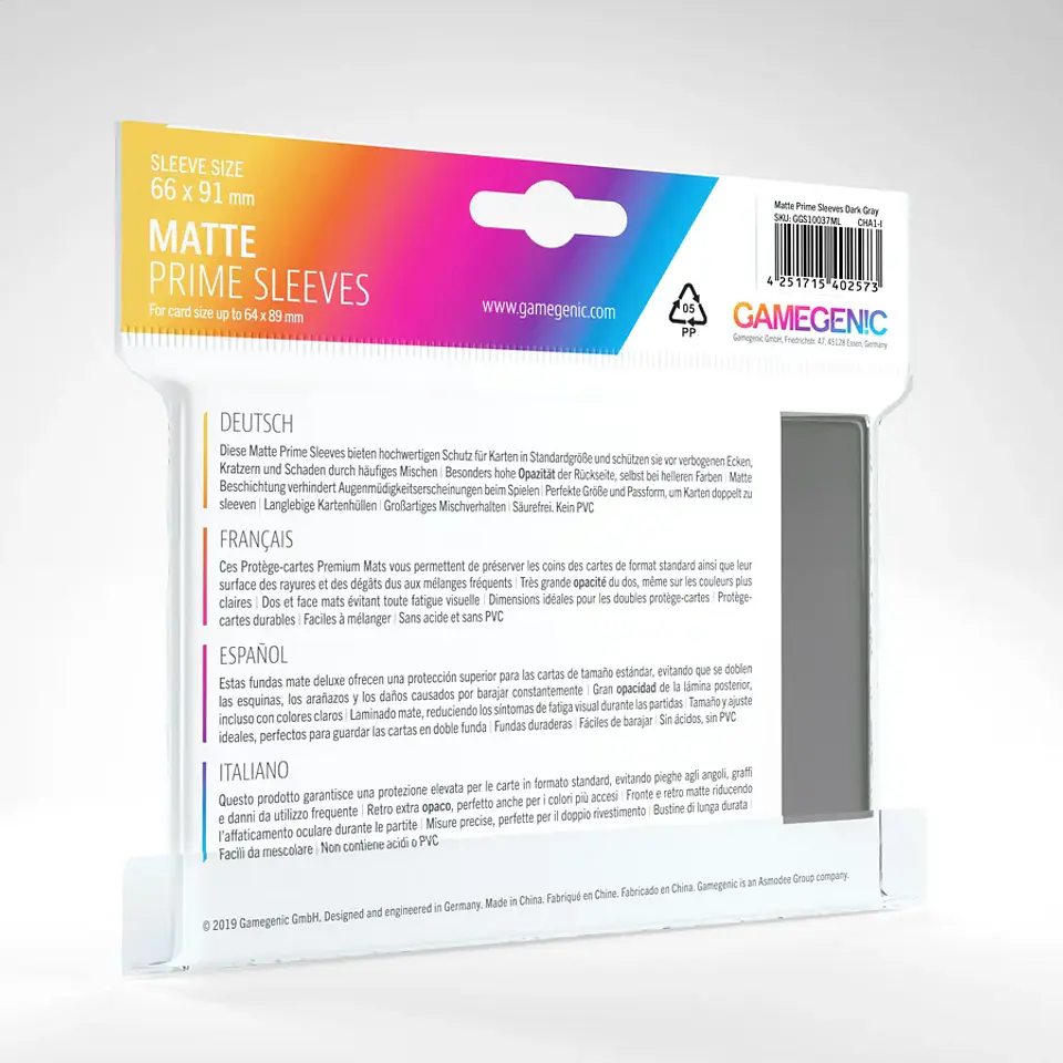 Protectores Gamegenic - Matte Prime Non-Glare Gris (x100) 2