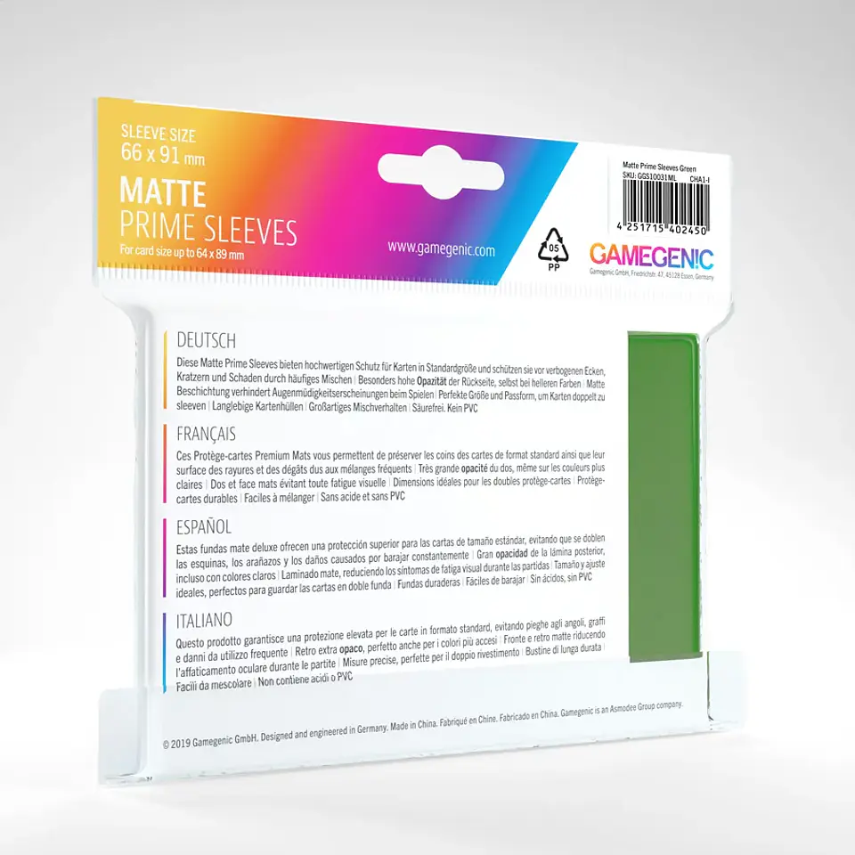 Protectores Gamegenic - Matte Prime Non-Glare Verde (x100) 2