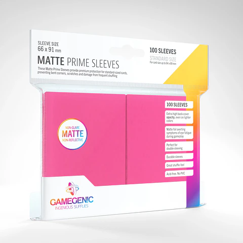 Protectores Gamegenic - Matte Prime Non-Glare Rosado (x100)
