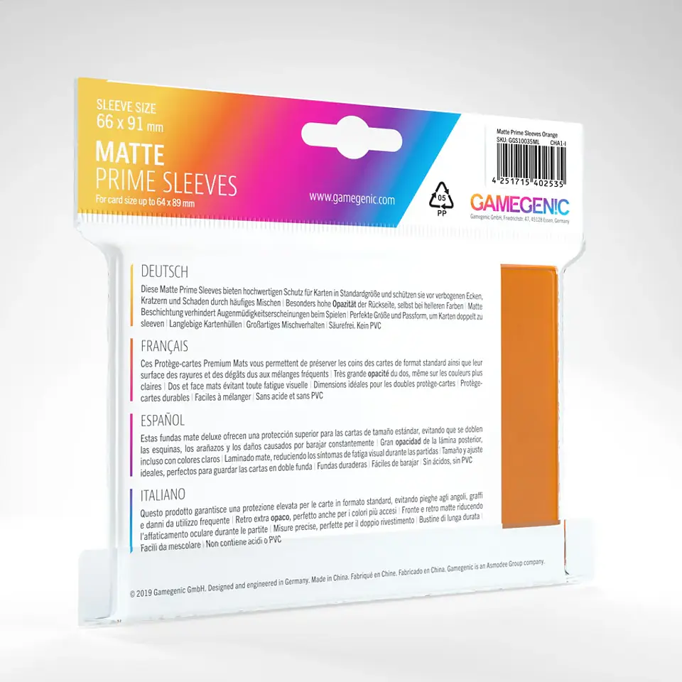 Protectores Gamegenic - Matte Prime Non-Glare Naranjo (x100) 2