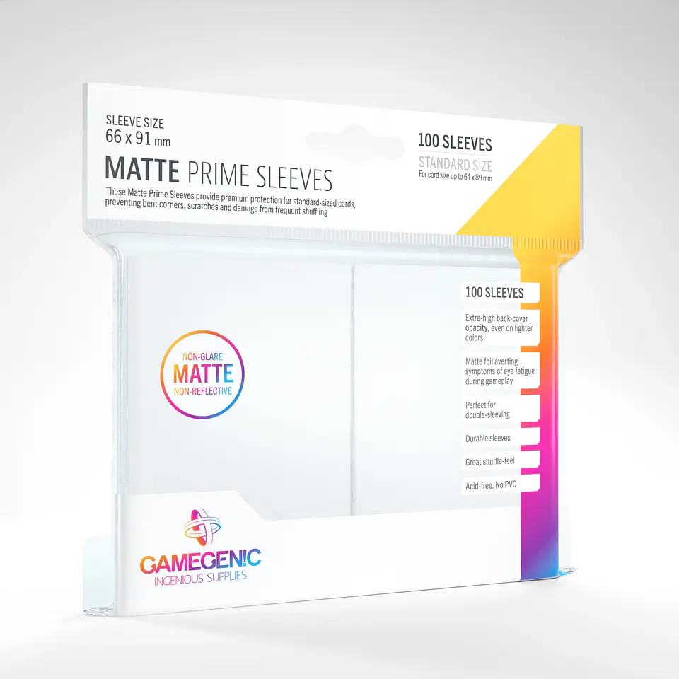 Protectores Gamegenic - Matte Prime Non-Glare Blanco (x100) 1
