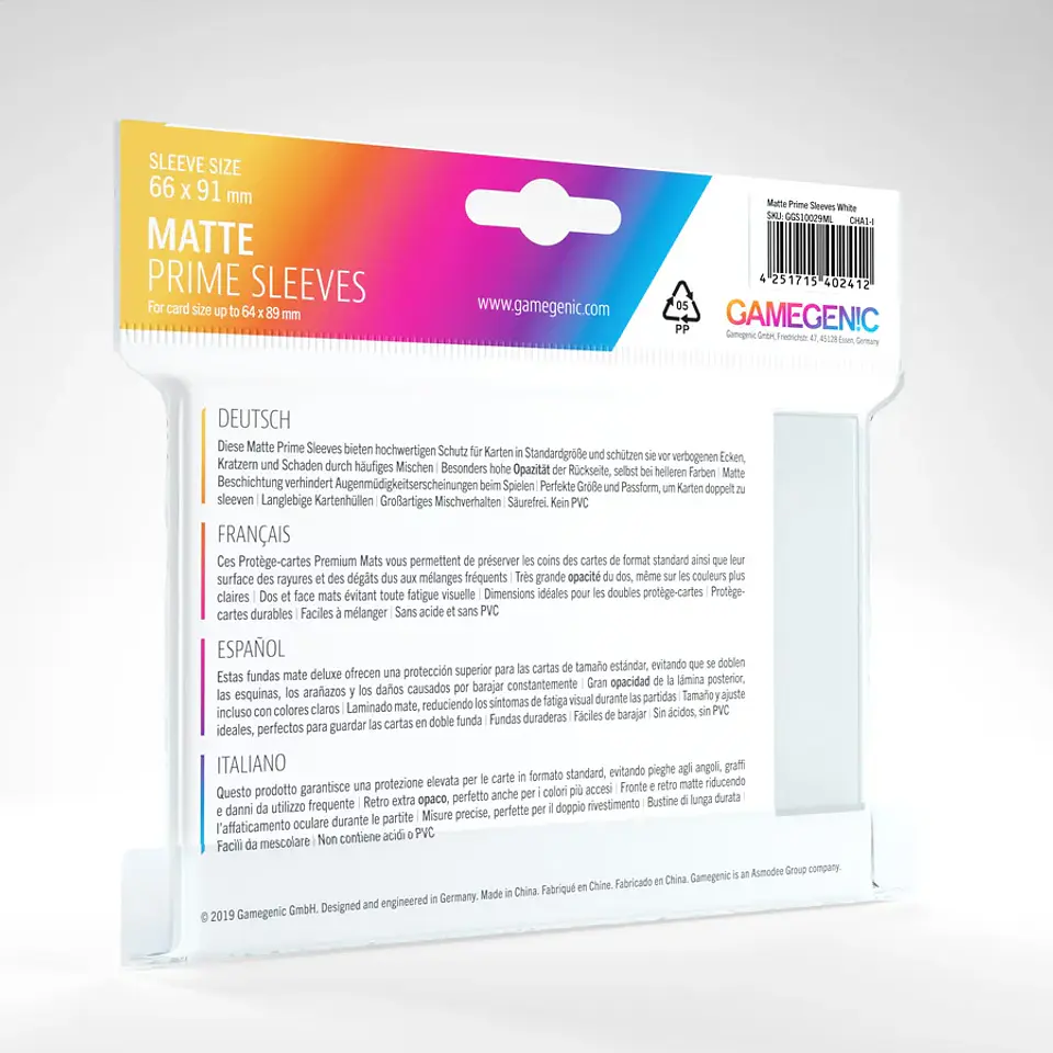Protectores Gamegenic - Matte Prime Non-Glare Blanco (x100) 2