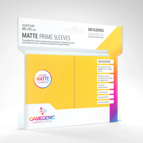 Protectores Gamegenic - Matte Prime Non-Glare Amarillo (x100)
