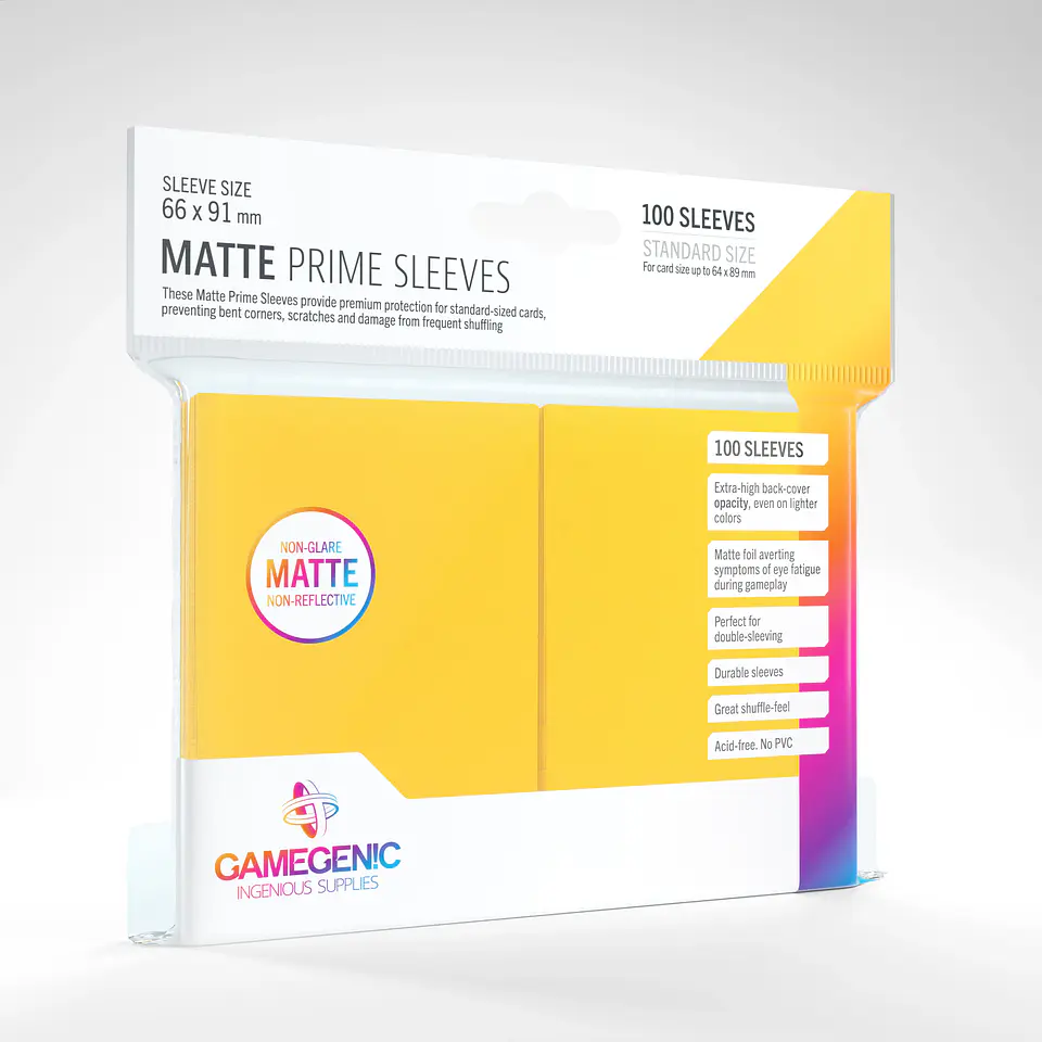 Protectores Gamegenic - Matte Prime Non-Glare Amarillo (x100) 1