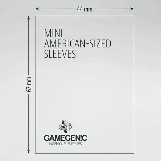 Protectores Gamegenic Mini Americano - Transparente Matte 44X67mm (x50)