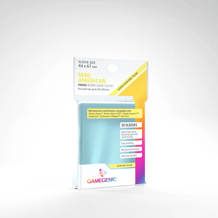 Protectores Gamegenic Mini Americano - Transparente Prime 44X67mm (x50) 1
