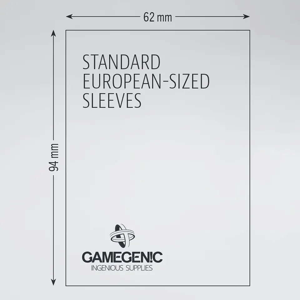 Protectores Gamegenic Estandar Europeo - Matte Non-glare Transparente 62X94mm (x50) 3