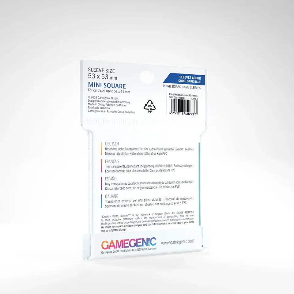 Protectores Gamegenic Mini Square - Transparente Prime 53X53 mm (x50) 2