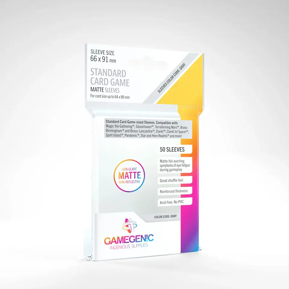 Protectores Gamegenic - Matte Transparente standard 66 x 91 mm (x50) 1
