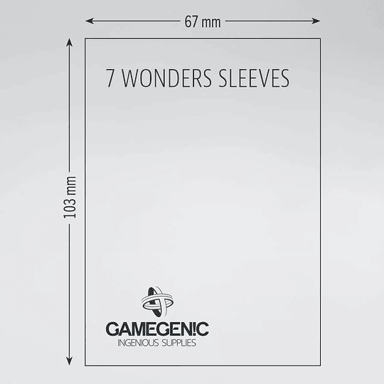 Protectores Gamegenic 7 WONDERS - Transparente Prime 67 X 103 mm (x80)