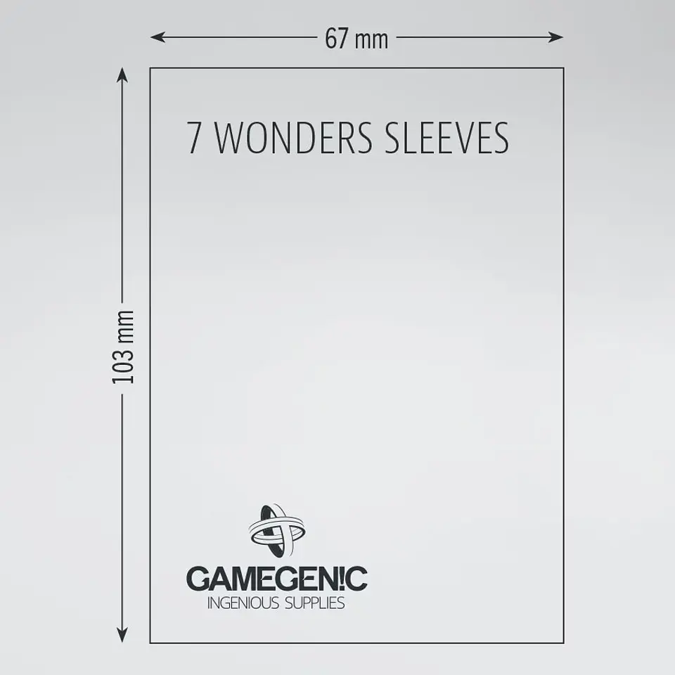 Protectores Gamegenic 7 WONDERS - Transparente Prime 67 X 103 mm (x80) 3