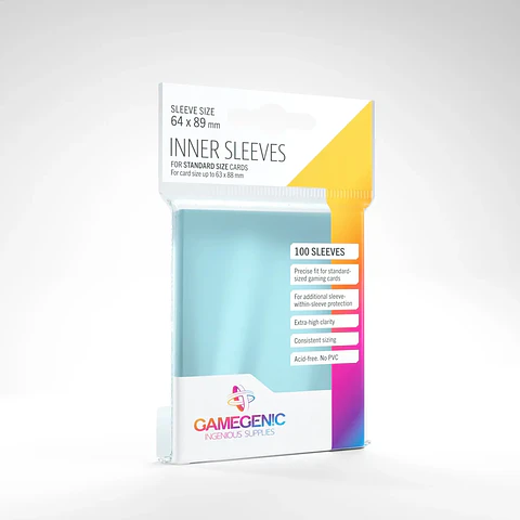 Protectores Gamegenic INNER Sleeves - Clear (x100)