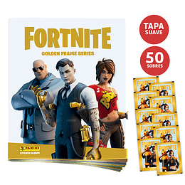 Álbum Fortnite: Golden Frame Series + 50 sobres 