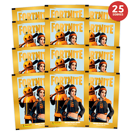 25 Sobres Fortnite: Golden Frame Series 