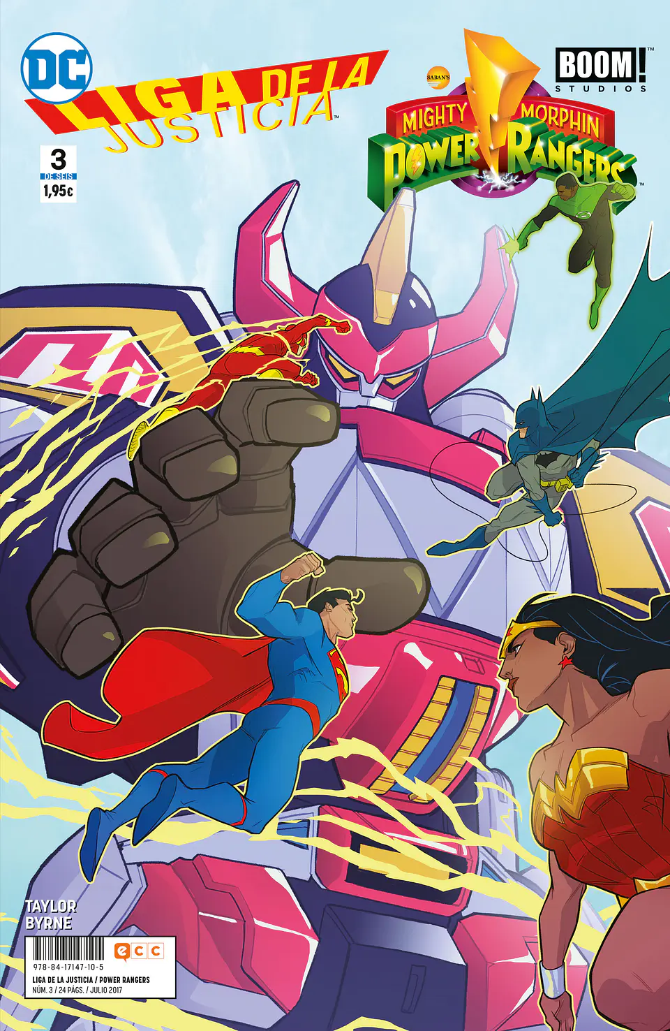 Liga de la Justicia/Power Rangers Núm.03 (ECC)  1