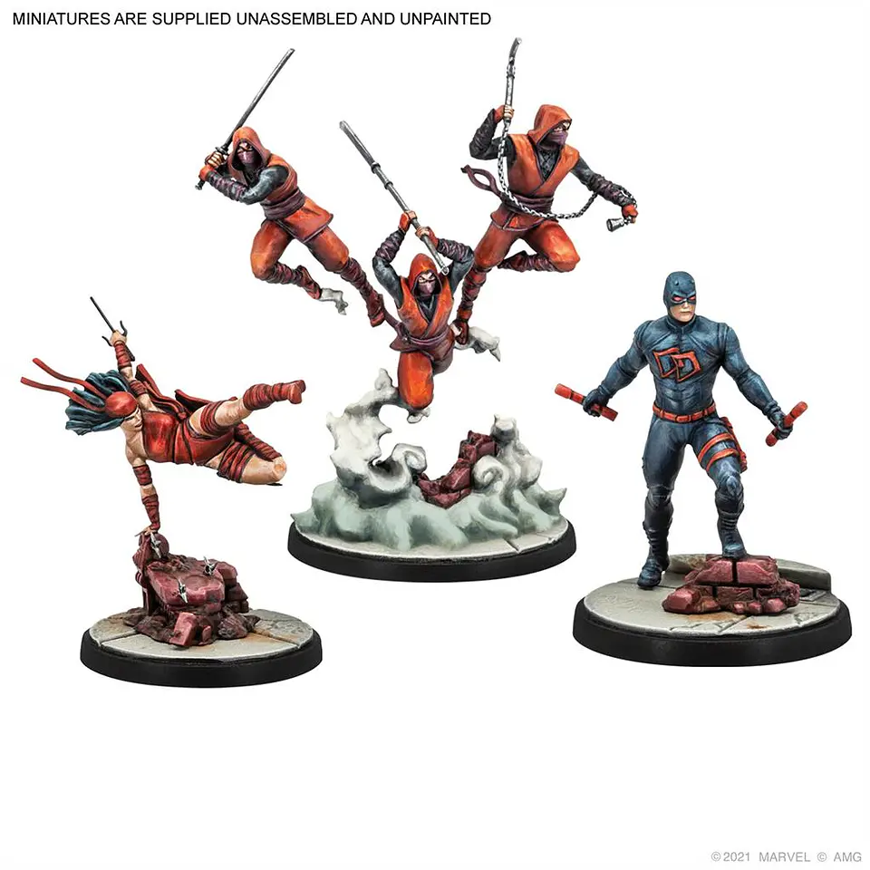 Marvel Crisis Protocol: Shadowland Daredevil & Elektra with Hand Ninjas  2