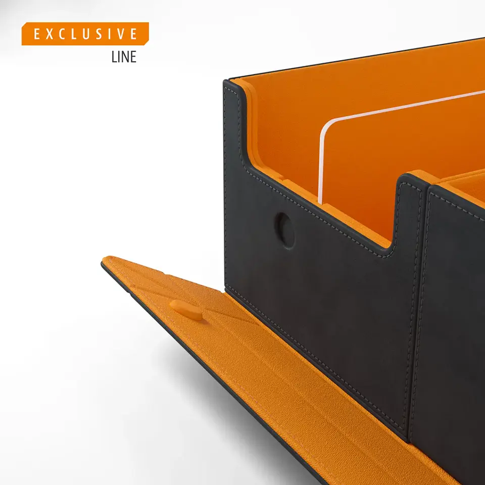 Caja para cartas 600+ Games' Lair - Negro/Naranjo (EXCLUSIVE LINE) 2