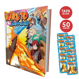 Álbum Naruto Shippuden Tapa Dura + 50 Sobres 