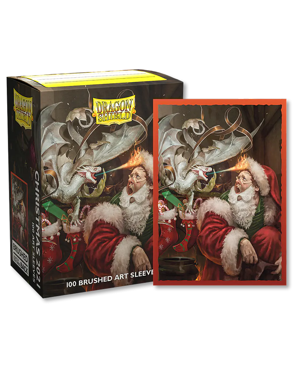 Protectores Dragon Shield Art Brushed - Christmas Dragon 2021 (x100)  1