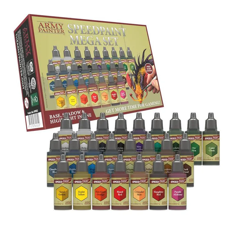 Set de Pinturas Speedpaint Mega Set (24 pinturas + 1 pincel)  1