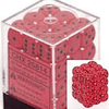 Set de 36 dados de 12mm (6 lados) Opaque Rojo-Negro 1