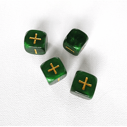 Set de 4 dados Fate/Fudge - Verde 