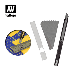 Cúter Ligero + 10 cuchillas - Slim Snap-Off Knife 