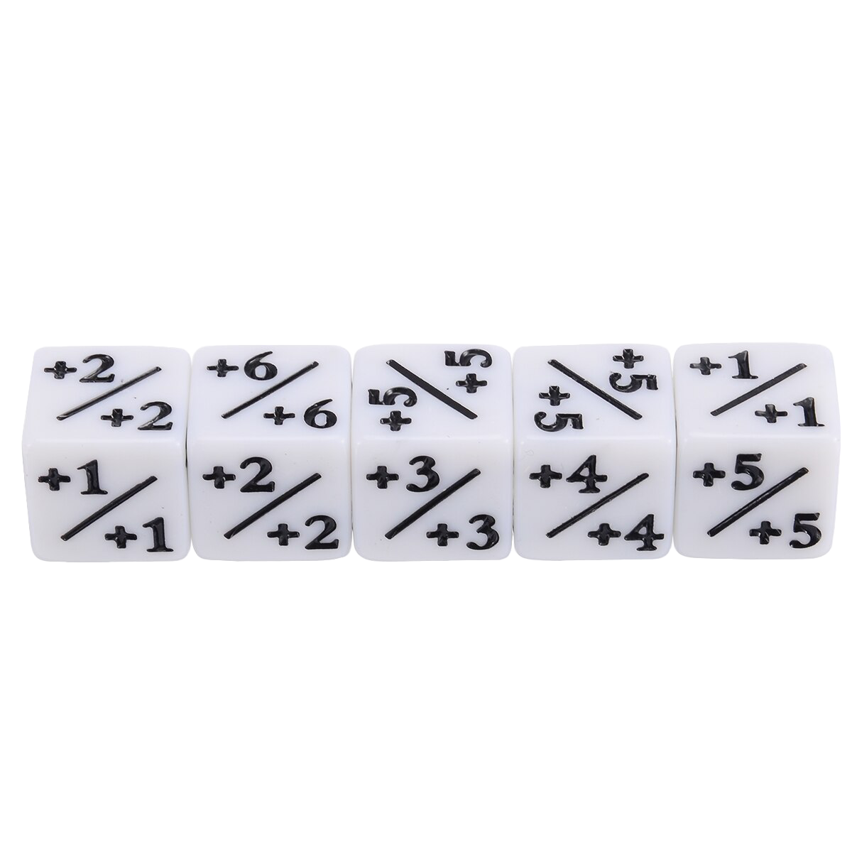 Set de 10 dados contadores positivos - Blanco 