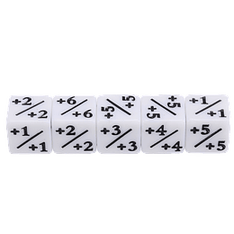 Set de 10 dados contadores positivos - Blanco 