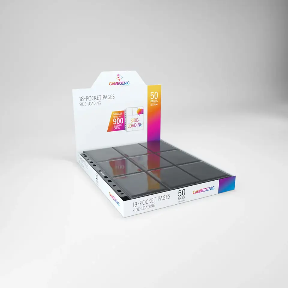 Hojas Gamegenic 18 bolsillos Negra (x50)  1