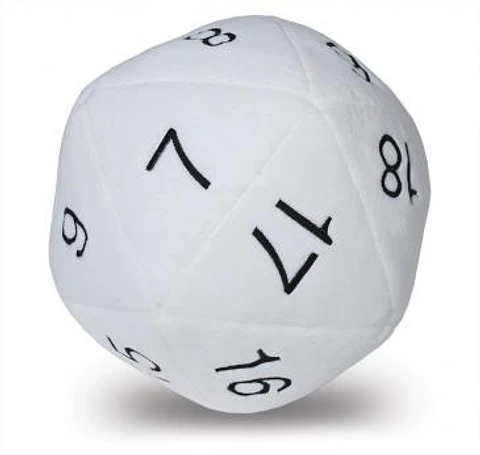 Cojín Dado D20 Jumbo Plush - Blanco